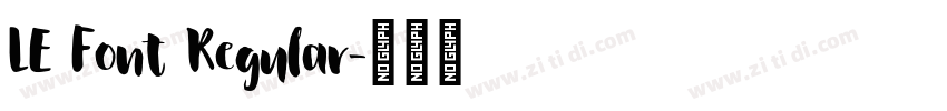 LE Font Regular字体转换 LE Font Regular字体转换